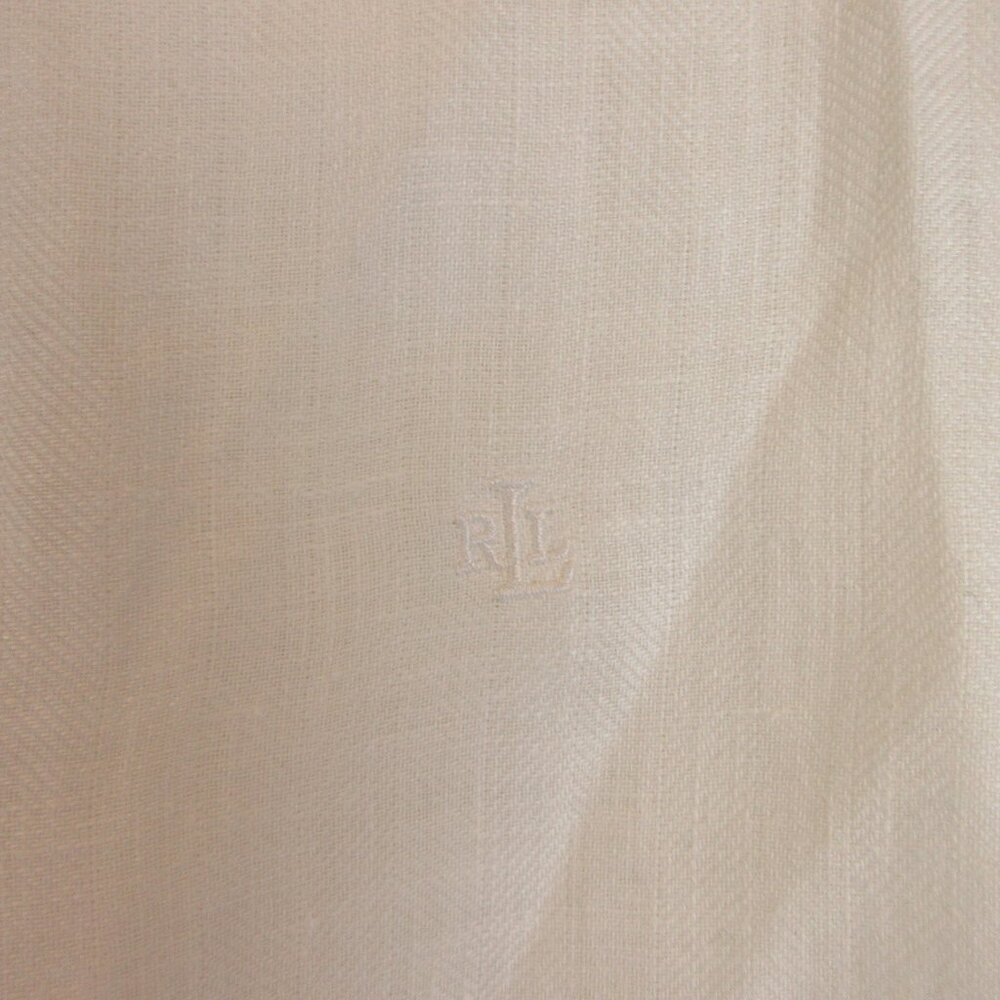 Lauren Ralph Lauren Linen 3/4 Sleeve Button Down Shirt Size XL White - Picture 2 of 11
